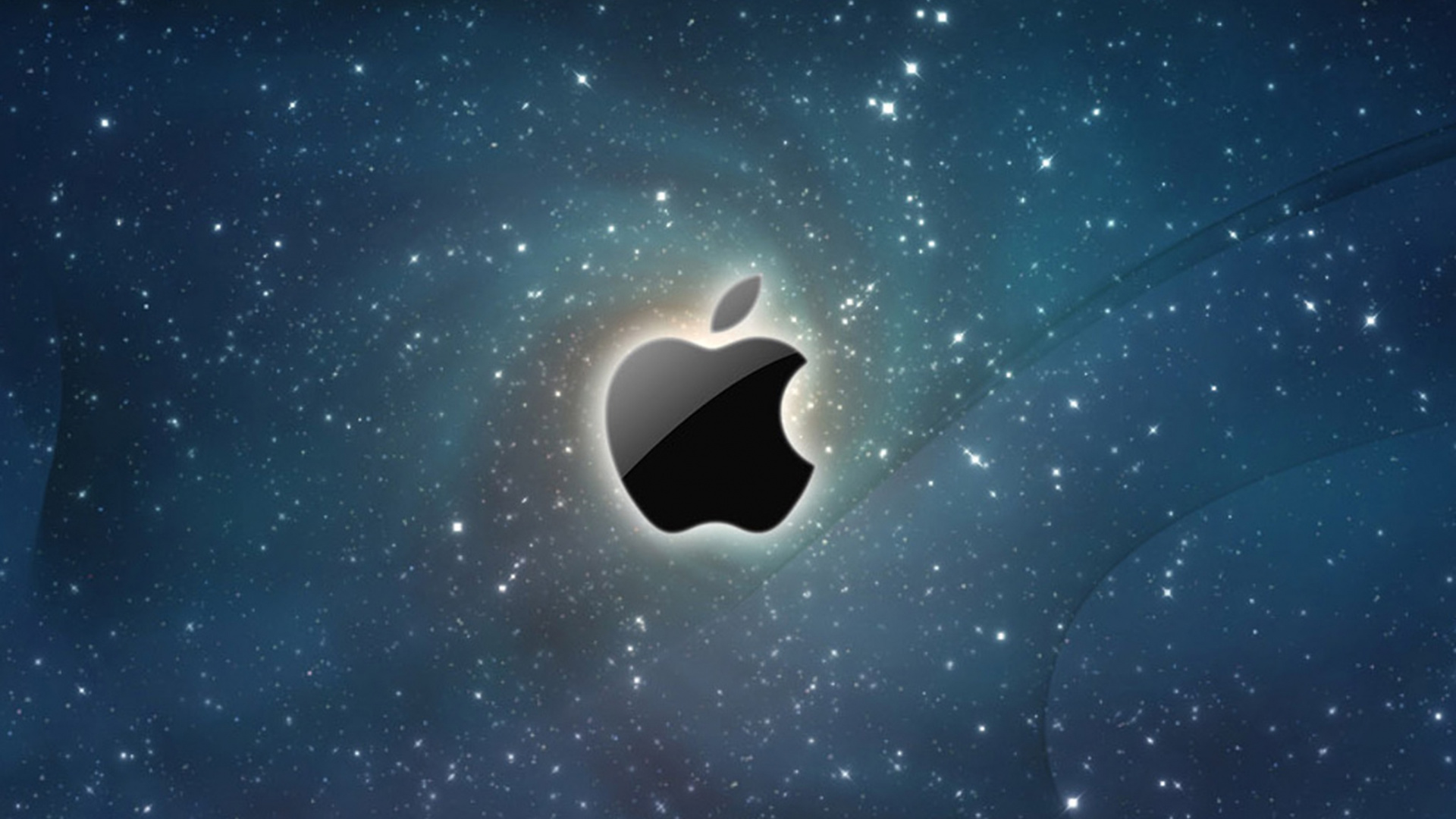 Logo Pomme Sur Textile Noir. Wallpaper in 1920x1080 Resolution