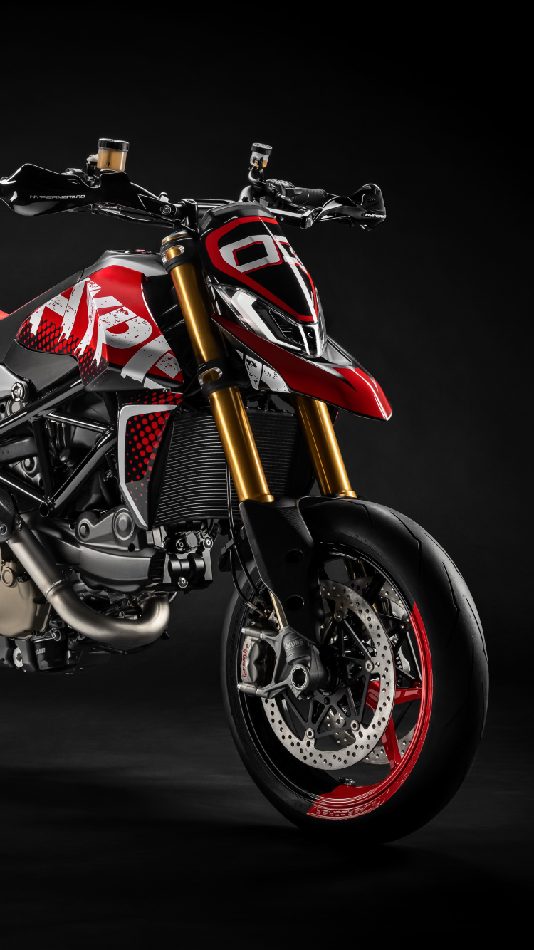 Red and Black Sports Bike. Wallpaper in 750x1334 Resolution