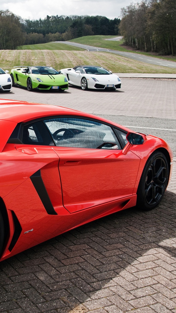 Red Ferrari 458 Italia Parked on Parking Lot During Daytime. Wallpaper in 720x1280 Resolution