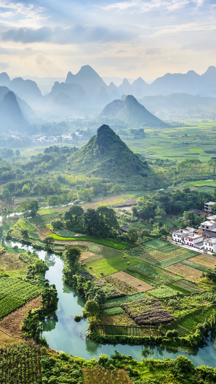 多山的地貌, 性质, 山站, 里程碑, 安装的风景 壁纸 720x1280 允许
