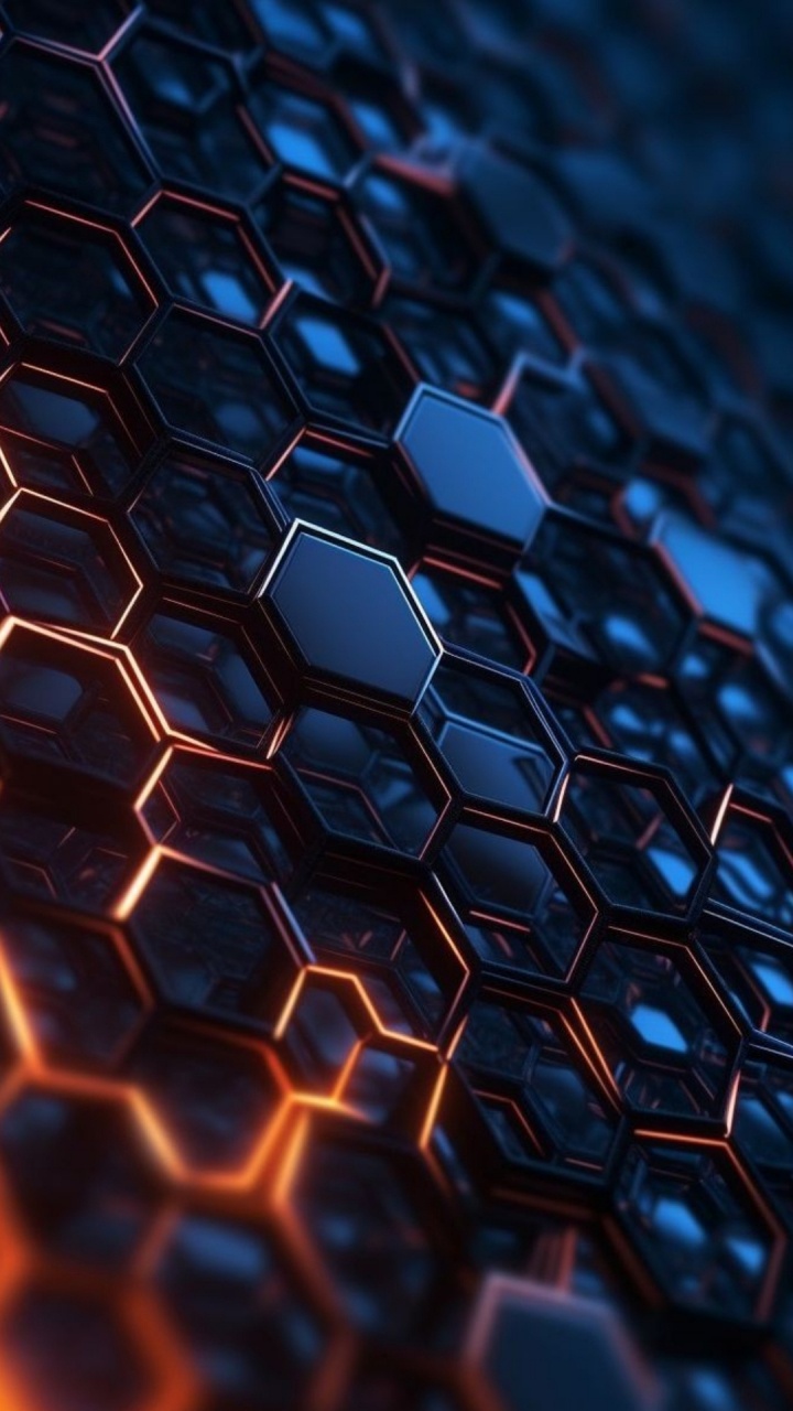 Lumière, Hexagone, Color, Papier, Orange. Wallpaper in 720x1280 Resolution