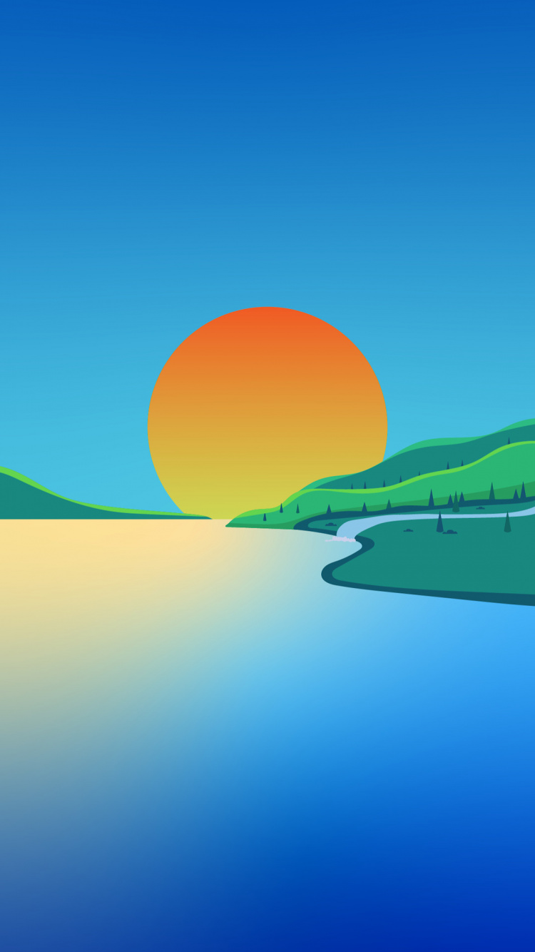 自然景观, 色彩, 气氛, 地平线, 斜坡 壁纸 750x1334 允许