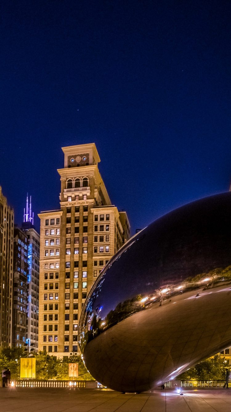 Horizon de la Ville Pendant la Nuit. Wallpaper in 750x1334 Resolution