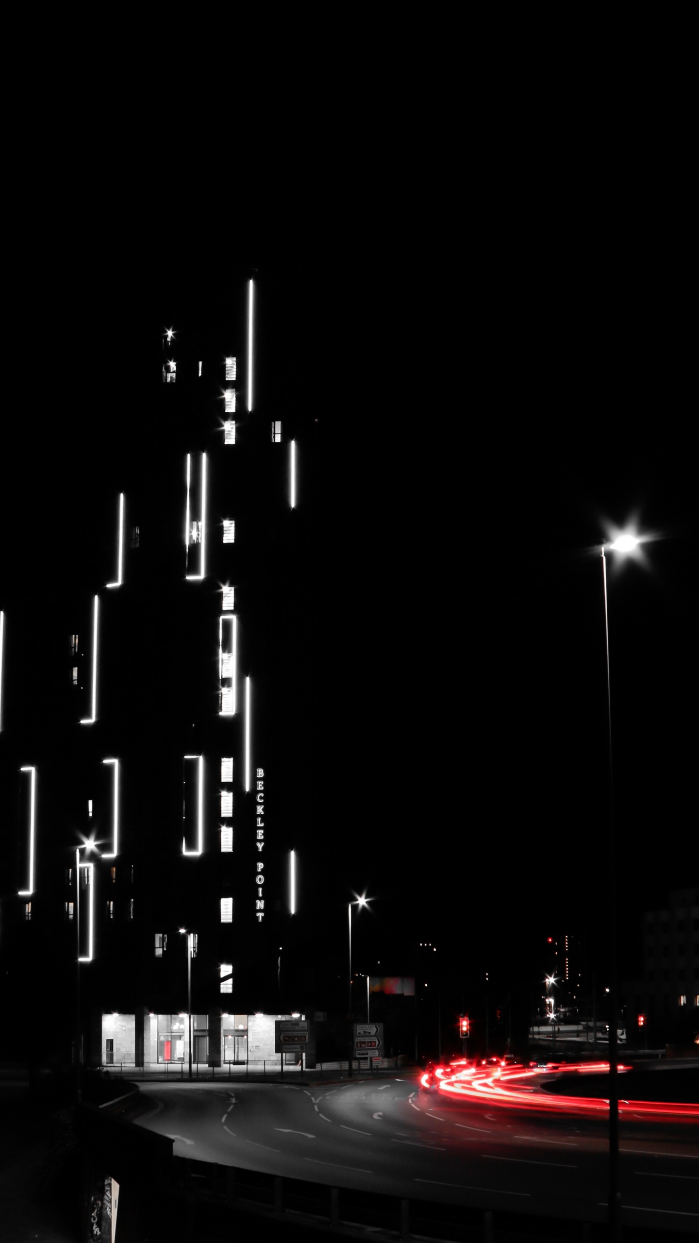 City Buildings During Night Time. Wallpaper in 1440x2560 Resolution