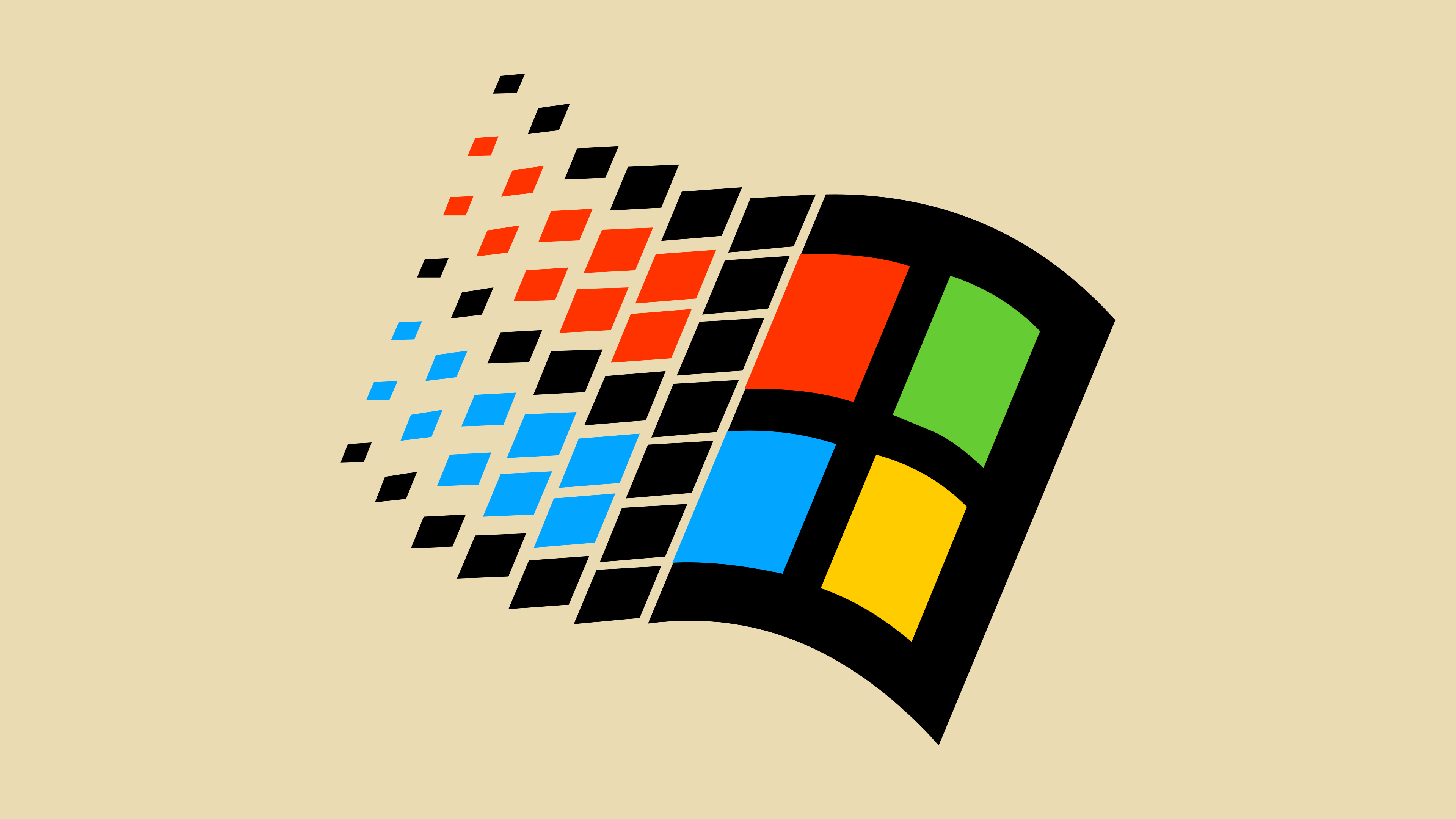 Windows, Logo Microsoft Windows 95, Fenêtres 95, Fenêtres 98, Microsoft Corporation. Wallpaper in 3840x2160 Resolution