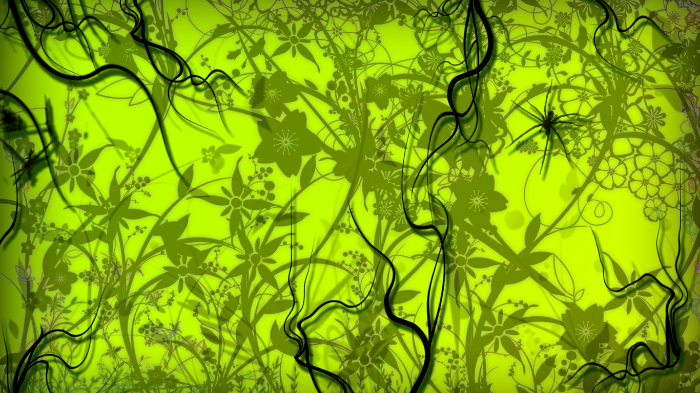 Textile Floral Jaune et Noir. Wallpaper in 1366x768 Resolution