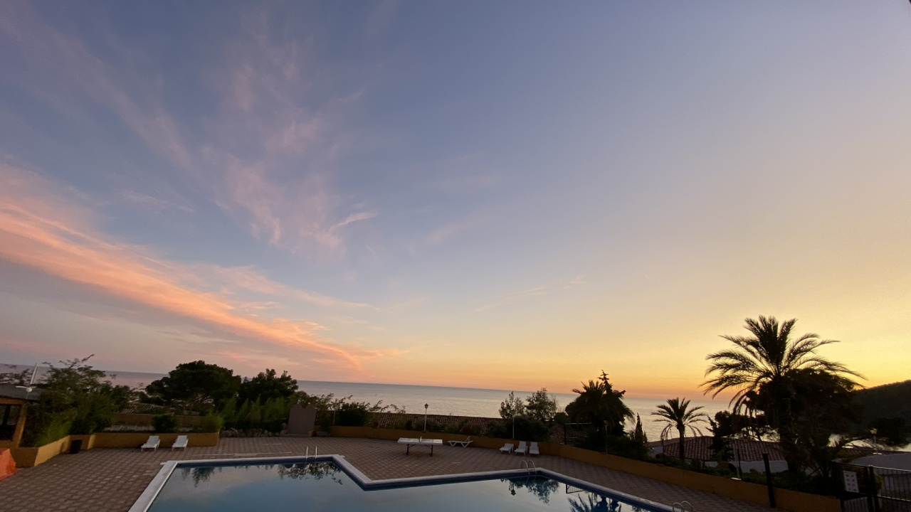 Pool, Eigenschaft, Resort, Immobilie, Sonnenuntergang. Wallpaper in 1280x720 Resolution