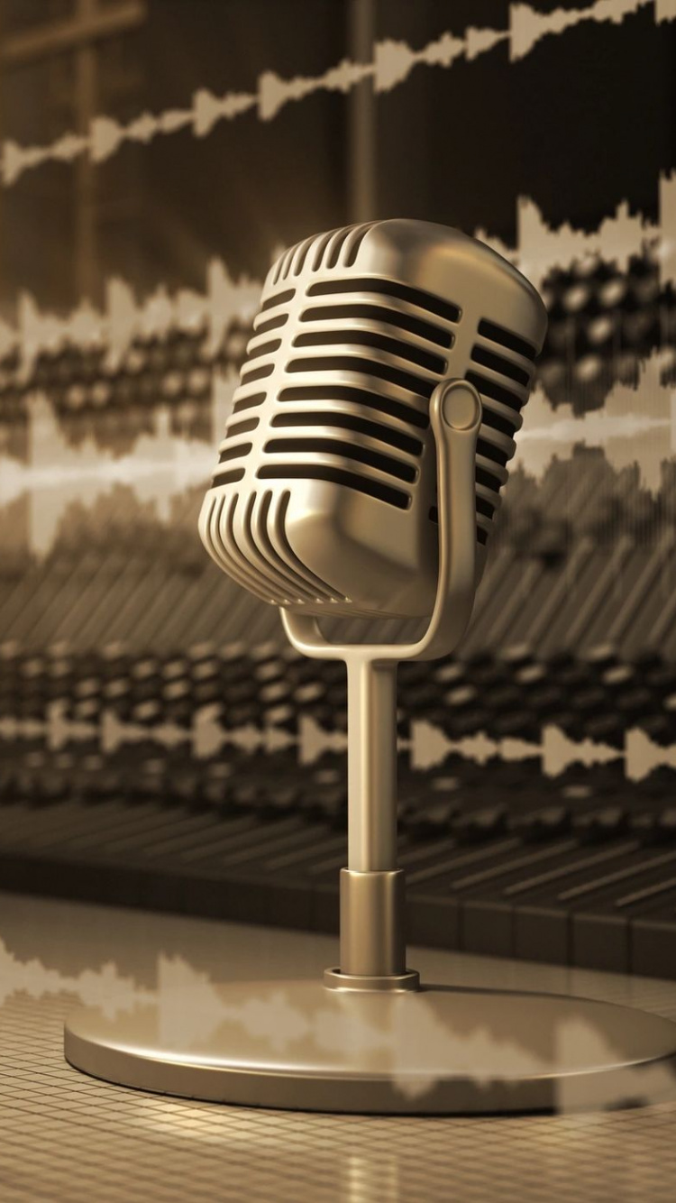 Podcasts, Radio, Micrófono, Equipo de Audio, Estudio de Grabación. Wallpaper in 750x1334 Resolution
