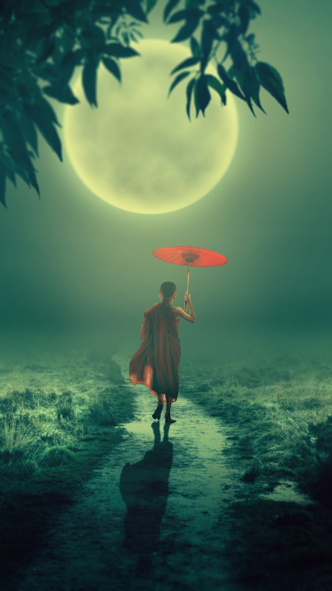 Monk, Nature, Green, Light, Atmosphere. Wallpaper in 1080x1920 Resolution