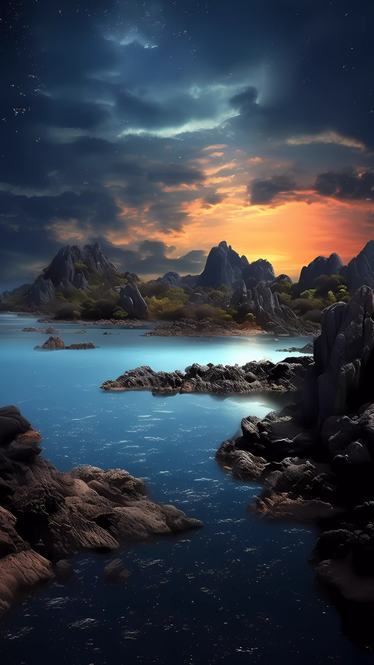 水资源, 气氛, 自然景观, Azure, 高地 壁纸 750x1334 允许