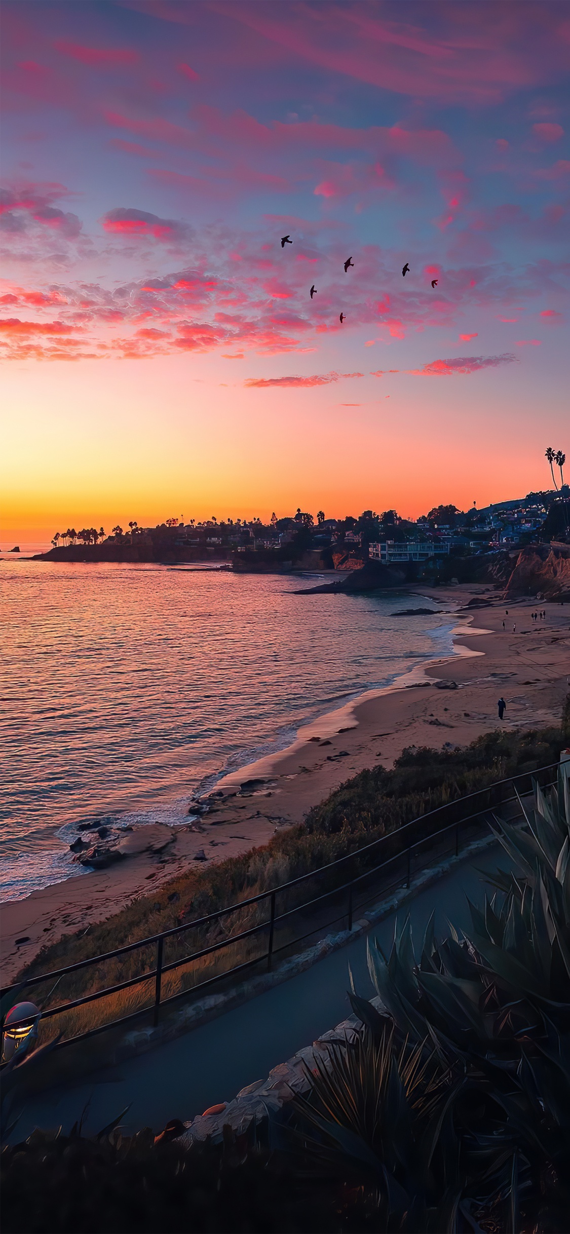 Afterglow, Wasser, Cloud, Atmosphäre, Sonnenlicht. Wallpaper in 1125x2436 Resolution