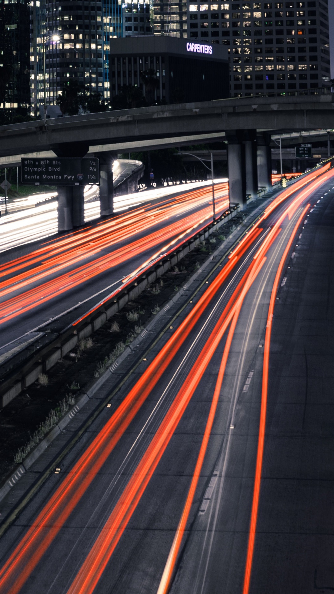 Time Lapse Photography of Cars on Road During Night Time. Wallpaper in 1080x1920 Resolution