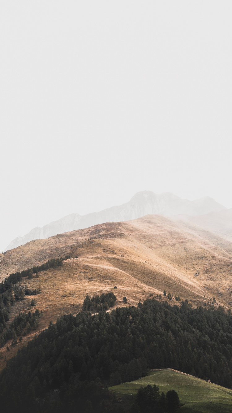 Couvrant Vert, Ciel, Highland, Station de Montagne, Nature. Wallpaper in 750x1334 Resolution