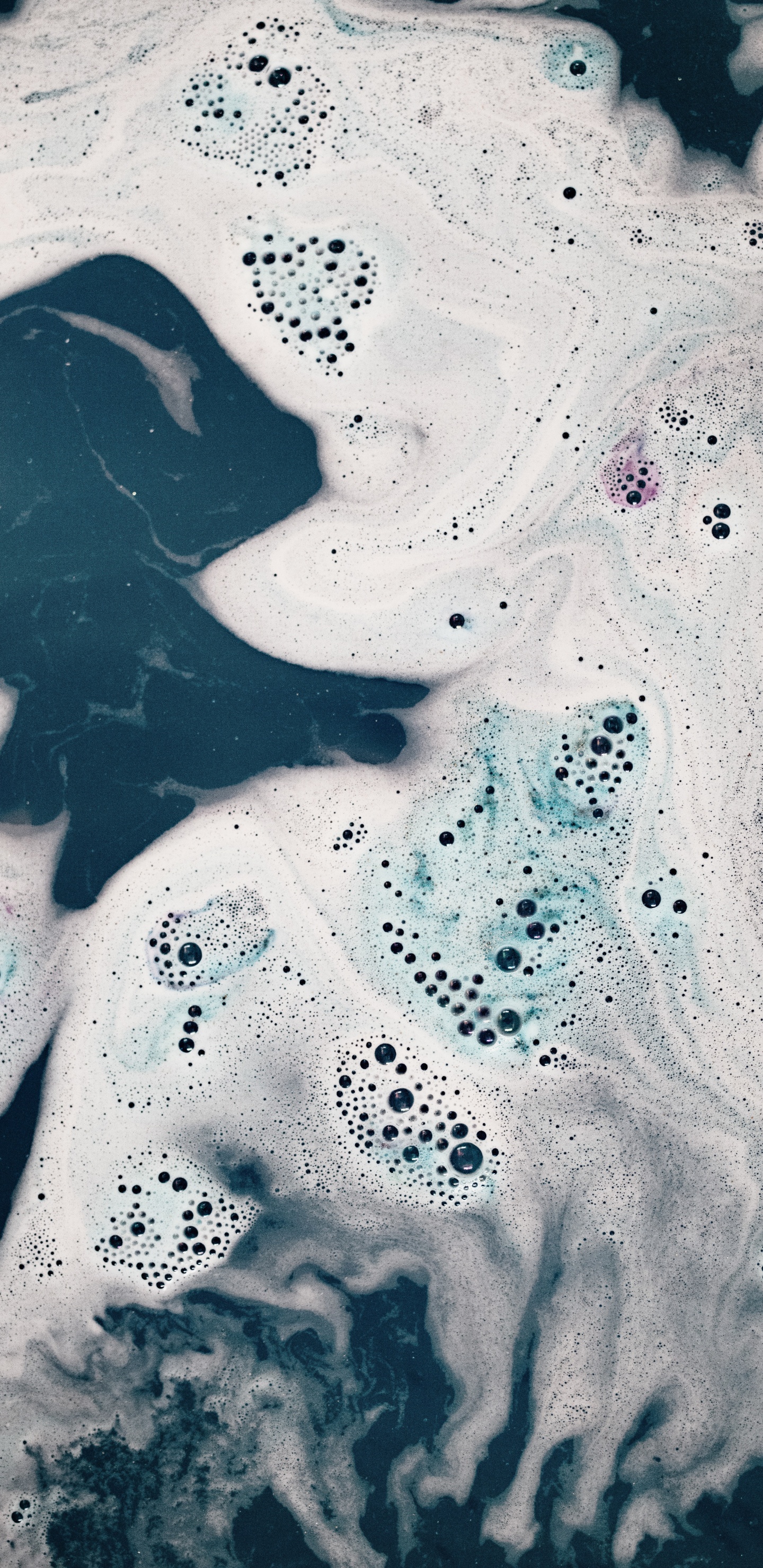 Black and White Abstract Painting. Wallpaper in 1440x2960 Resolution