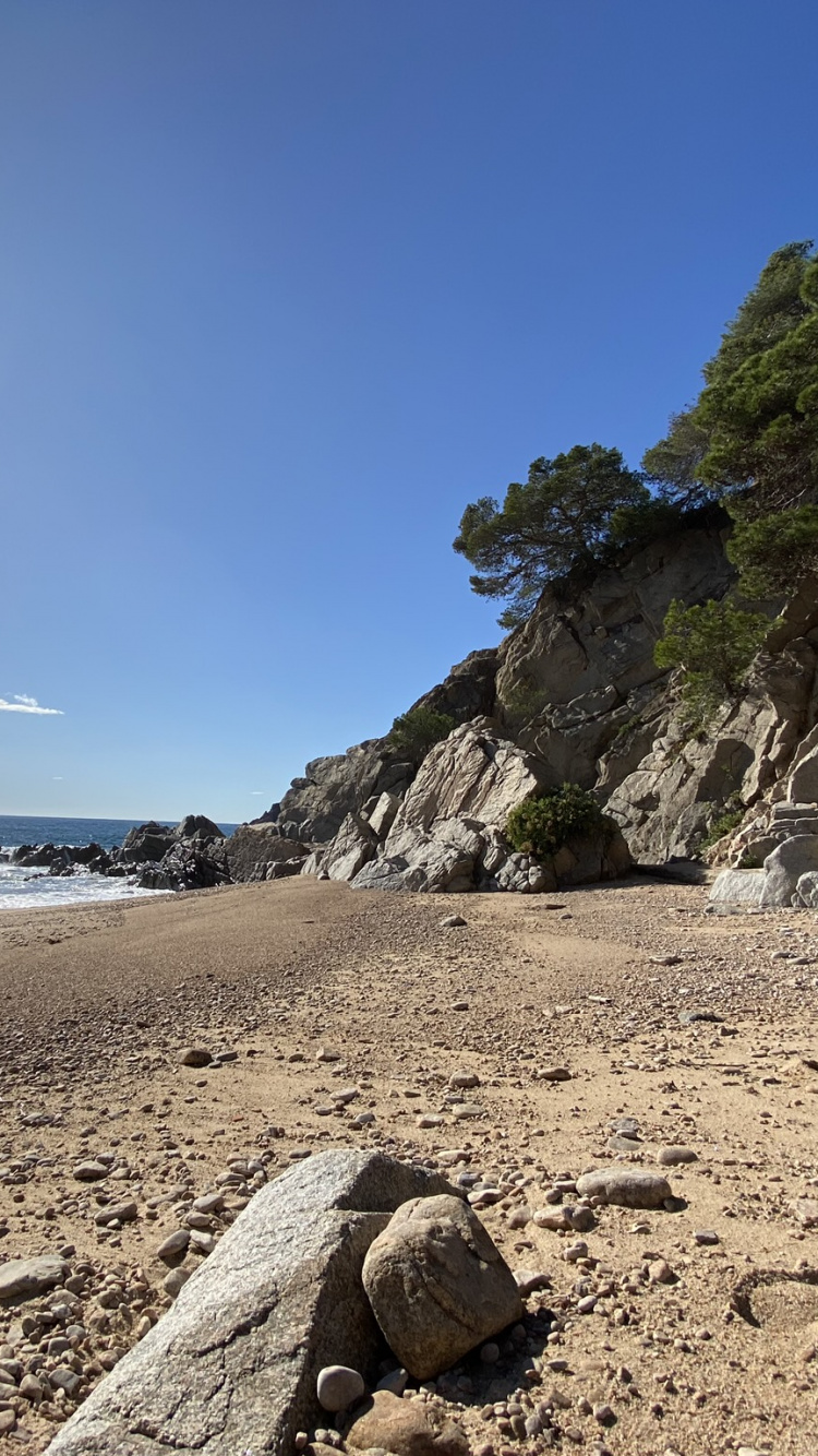 大海, 岸边, 沙, 海岸, 太阳 壁纸 750x1334 允许