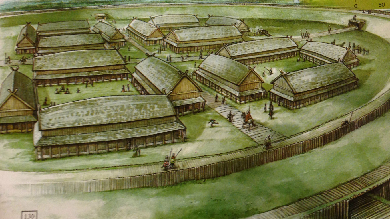 Aerial View of Green and Brown Building. Wallpaper in 1366x768 Resolution