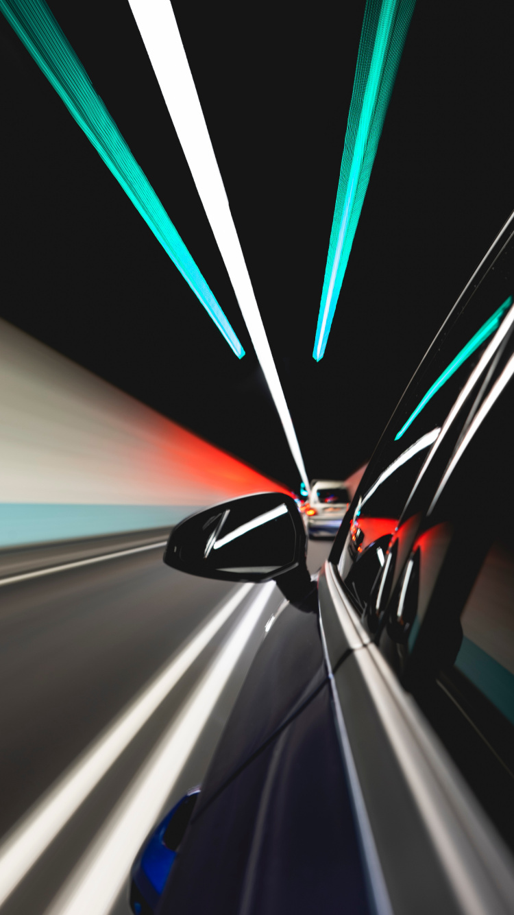 Voiture Noire Sur Route Pendant la Journée. Wallpaper in 750x1334 Resolution