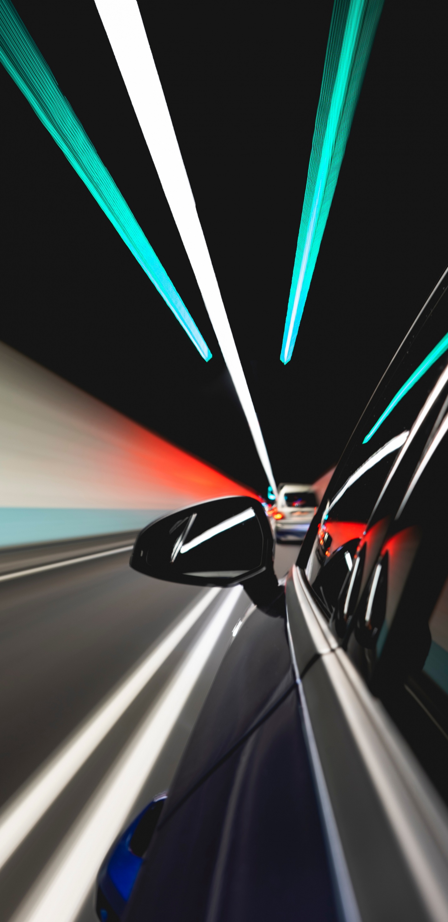 Coche Negro en la Carretera Durante el Día. Wallpaper in 1440x2960 Resolution