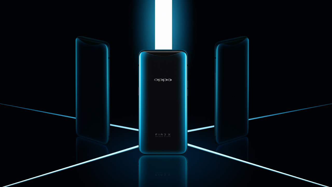 Oppo Find X, 智能手机, OPPO, 光, 气缸 壁纸 1280x720 允许