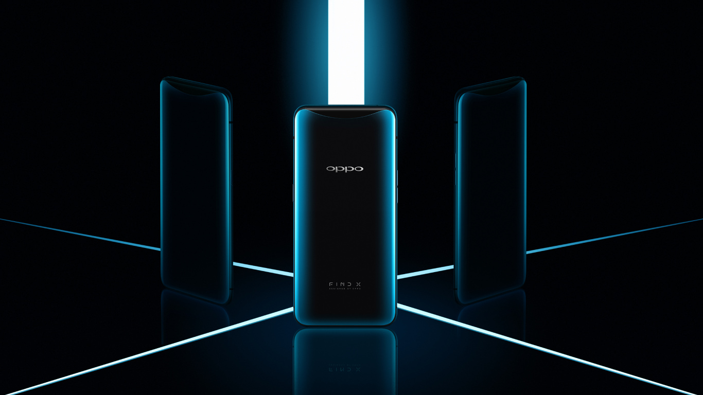 Oppo Find X, 智能手机, OPPO, 光, 气缸 壁纸 1366x768 允许