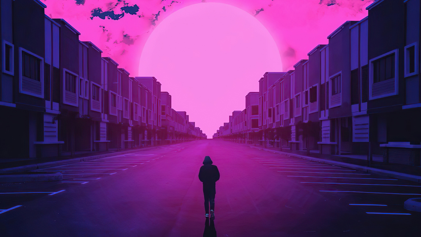 Download 1366x768 Wallpaper Woman in Black Jacket Walking on Street Woman in Black Jacket Walking on Street. Wallpaper in 1366x768 Resolution