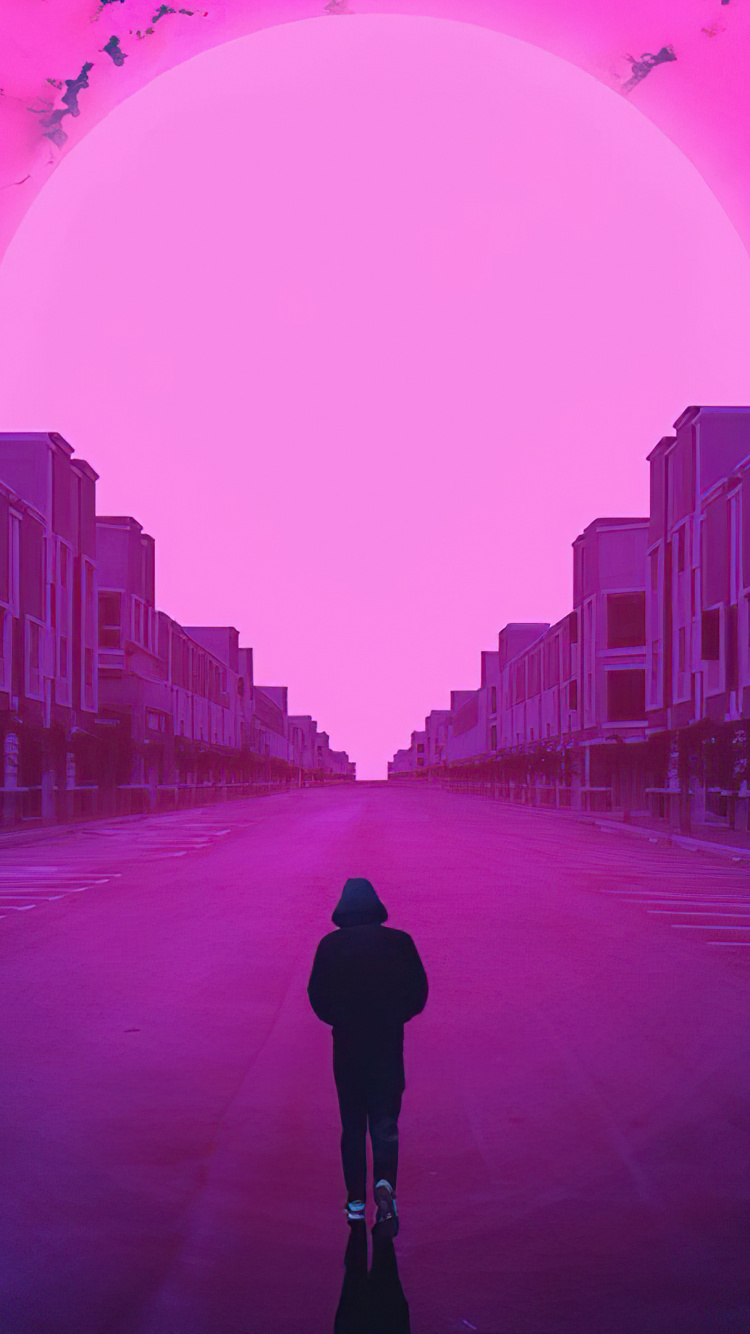 Download 750x1334 Wallpaper Woman in Black Jacket Walking on Street Woman in Black Jacket Walking on Street. Wallpaper in 750x1334 Resolution