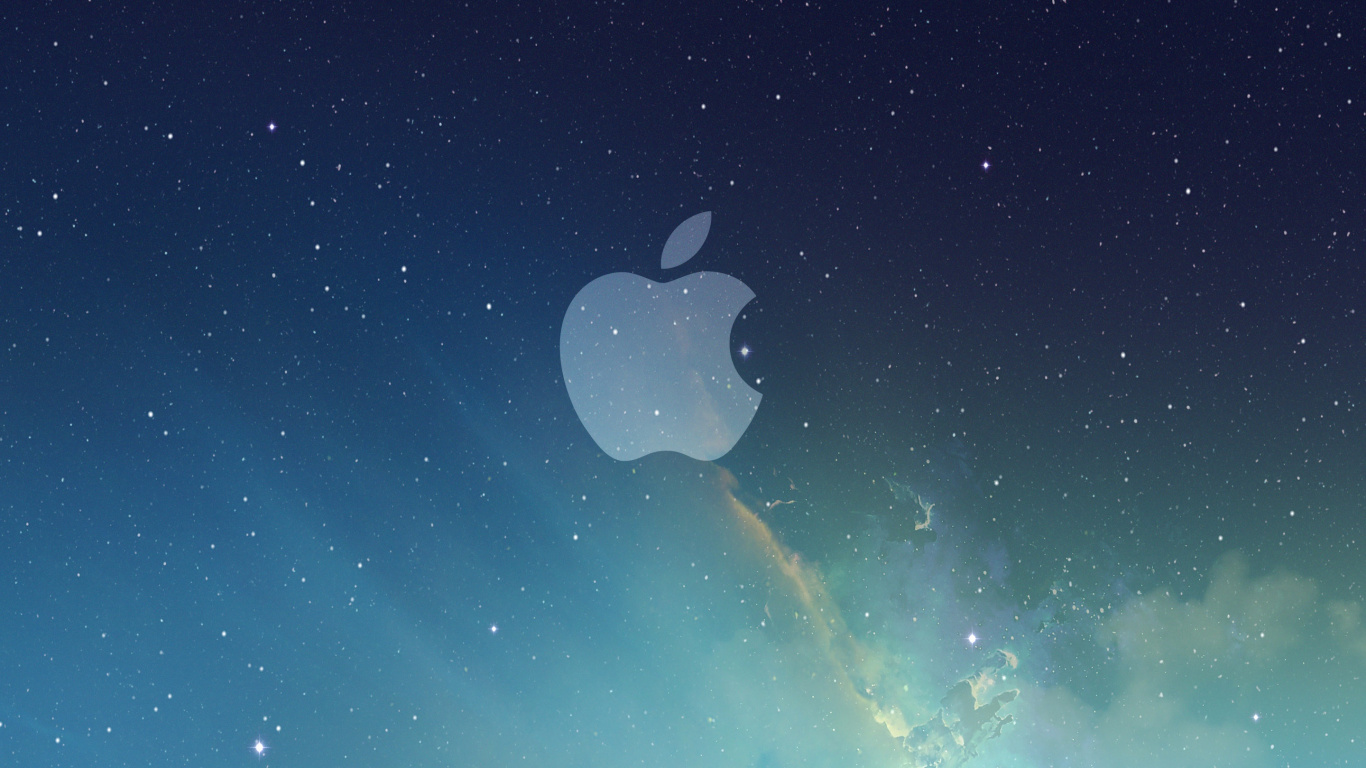 IOS 7, Ios, Apple, Blau, Atmosphäre. Wallpaper in 1366x768 Resolution