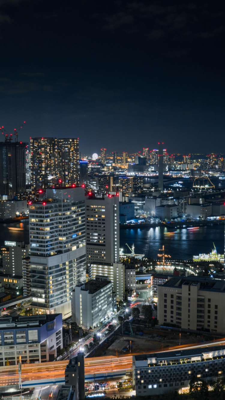 东京, 东京湾, 城市景观, 城市, 大都会 壁纸 750x1334 允许