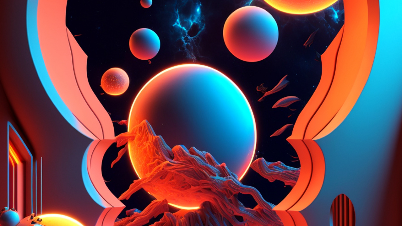 Circle, Create, World, Fractal Art, Impressive. Wallpaper in 1280x720 Resolution