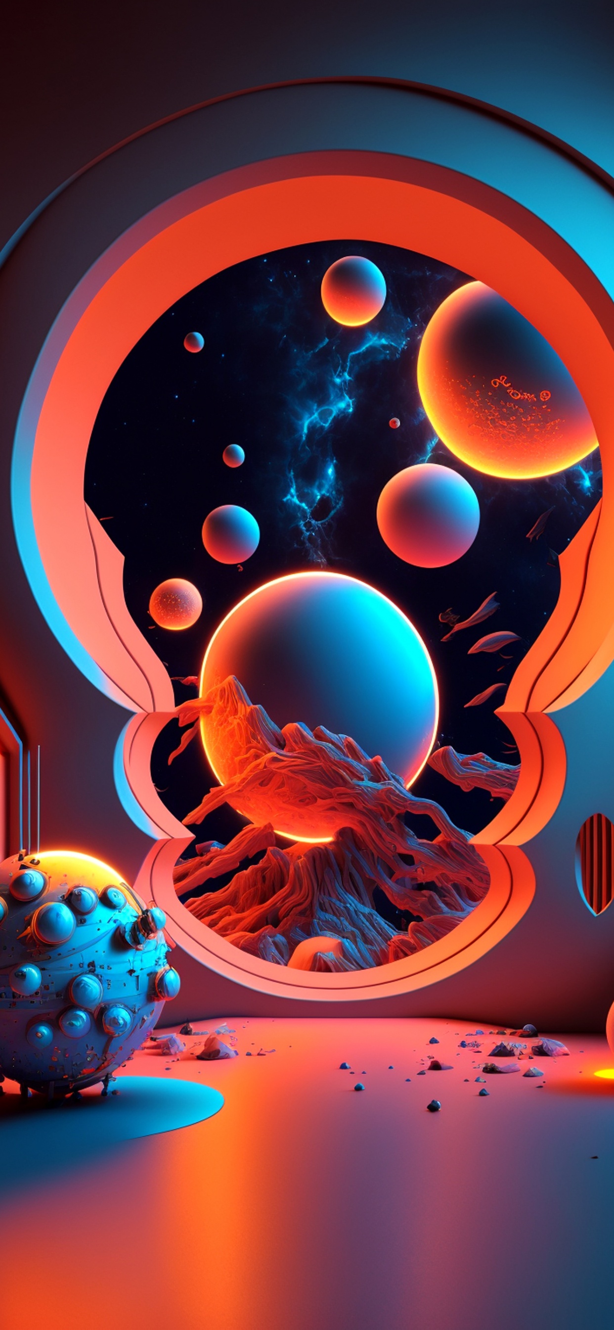 Kreis, Schaffen, Fraktale Kunst, Beeindruckend, Kunst. Wallpaper in 1242x2688 Resolution