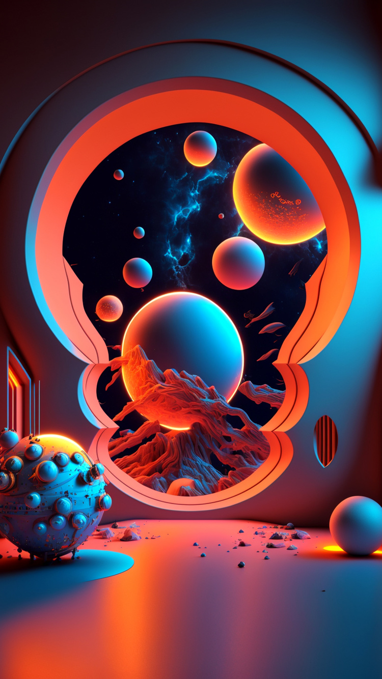 Kreis, Schaffen, Fraktale Kunst, Beeindruckend, Kunst. Wallpaper in 750x1334 Resolution