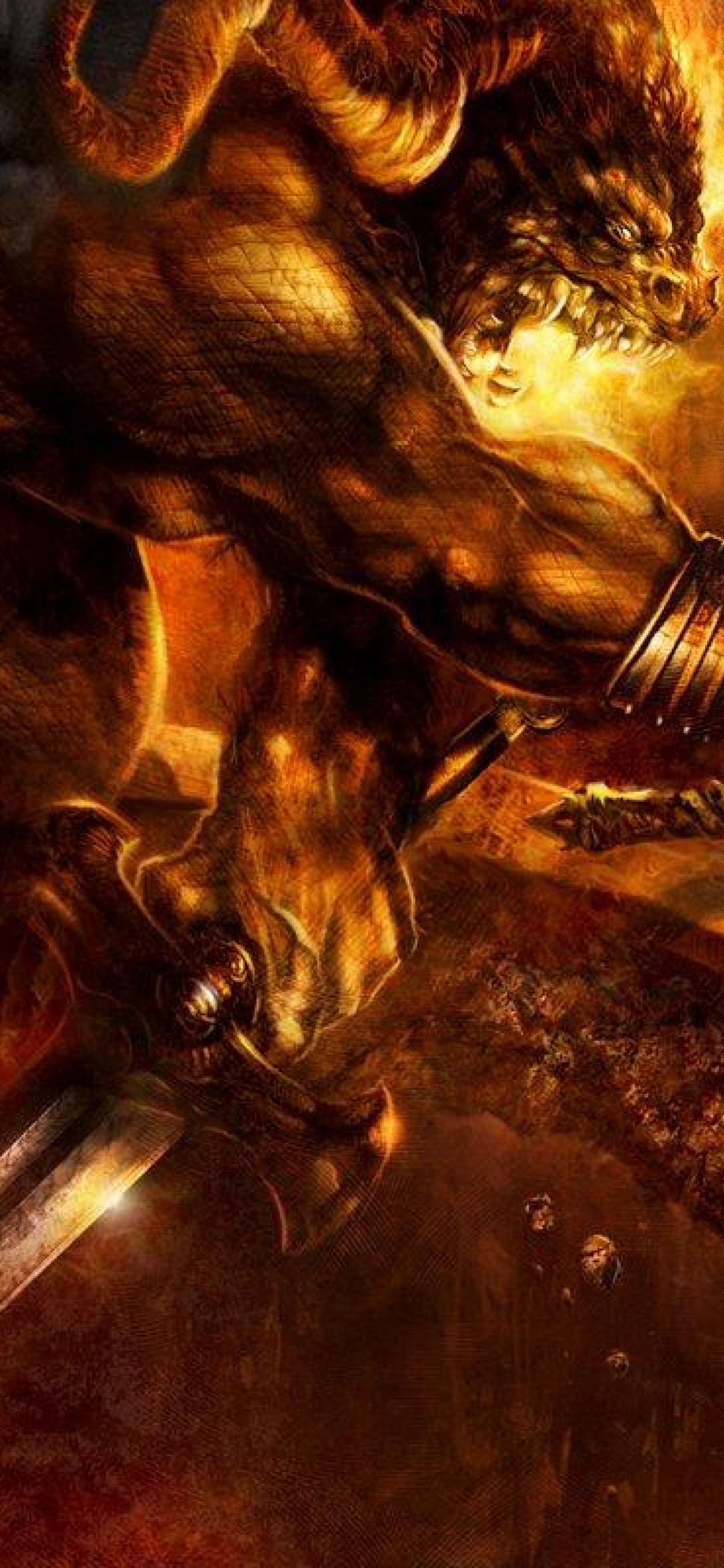 Peinture Abstraite Brune et Noire. Wallpaper in 1242x2688 Resolution