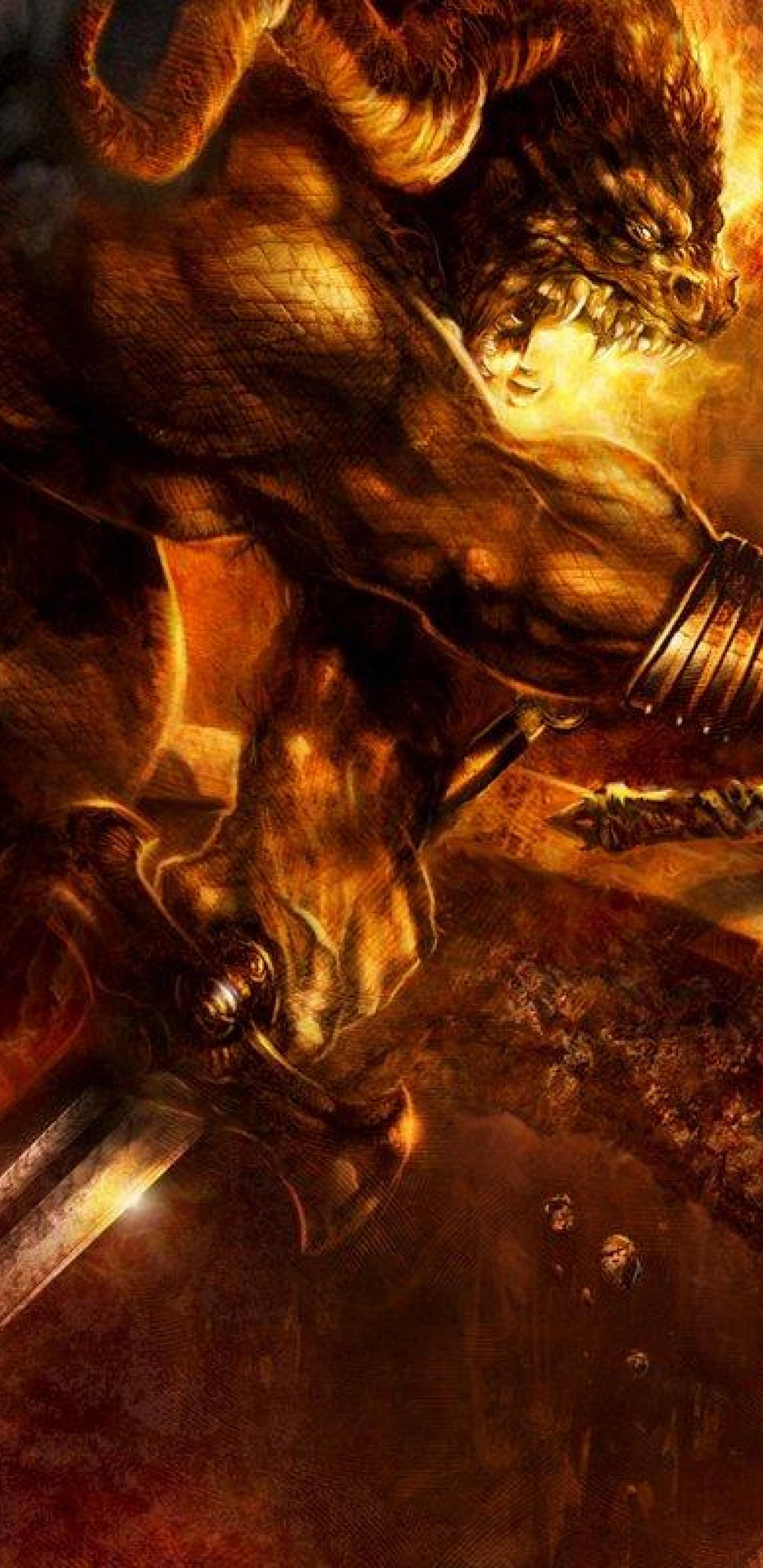 Peinture Abstraite Brune et Noire. Wallpaper in 1440x2960 Resolution