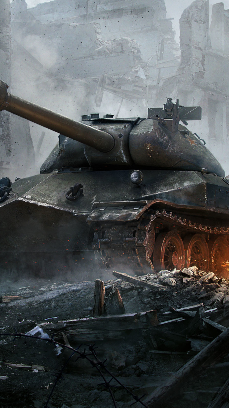 World of Tanks, Tanque, Juego de Pc, Vehículo de Combate, Mundial de Buques de Guerra. Wallpaper in 750x1334 Resolution