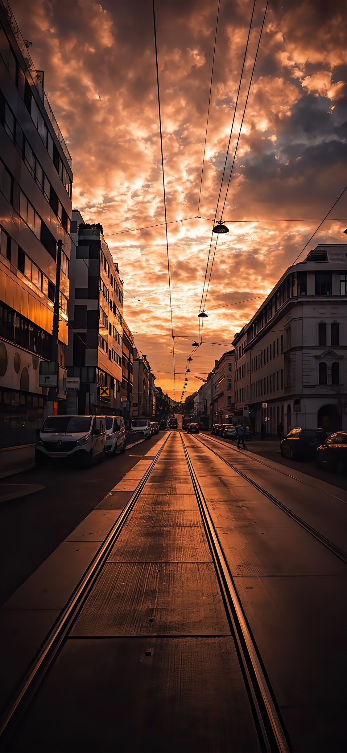 窗口, 基础设施, 橙色, 车灯 壁纸 1125x2436 允许