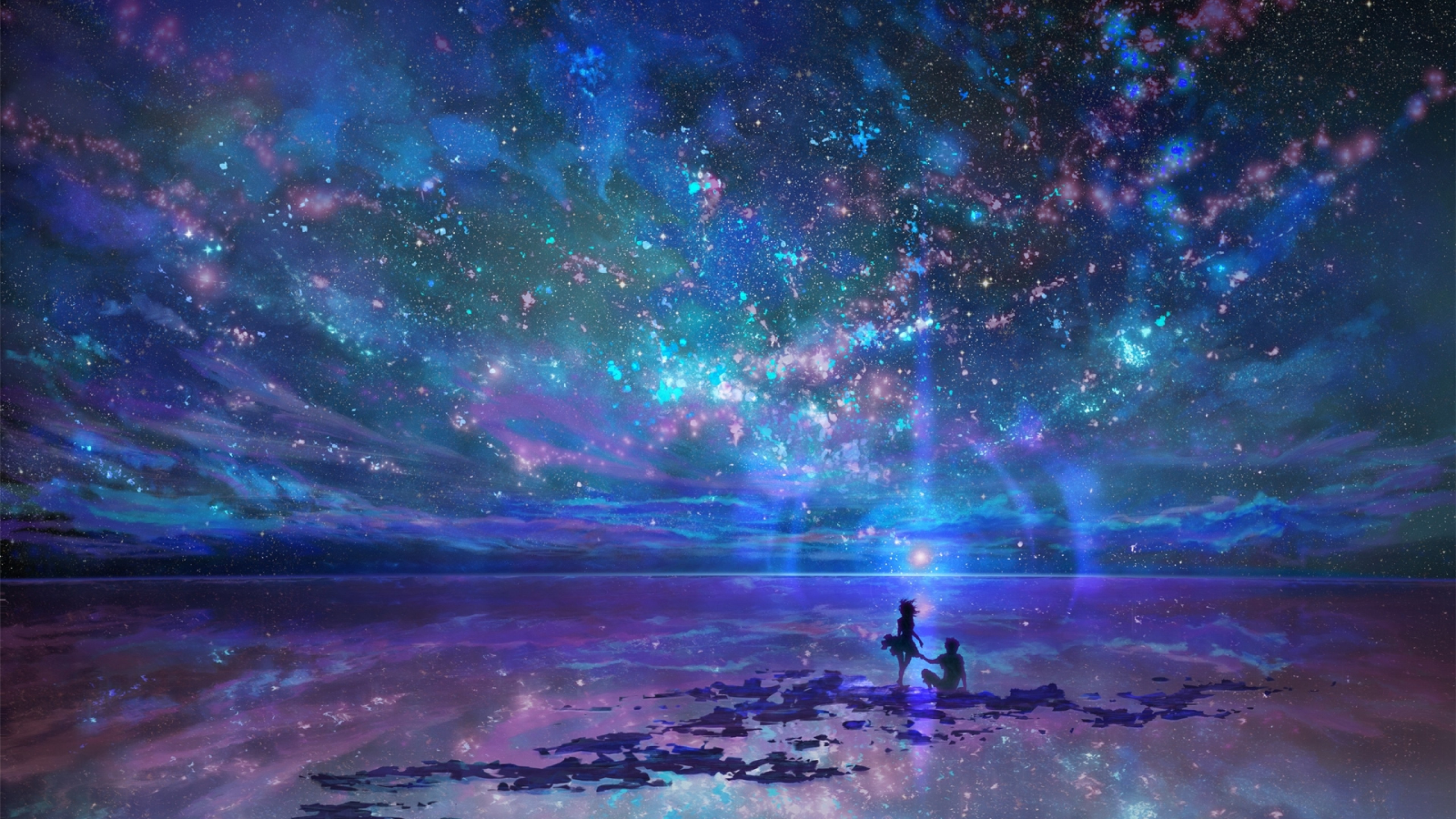 Nagi Pas Asukara, Art, Eau, Atmosphère, Blue. Wallpaper in 2560x1440 Resolution