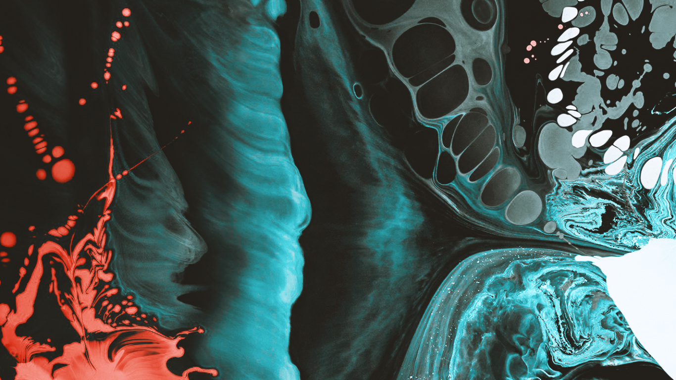 Manzana, Ios, Arte, Aqua, Agua. Wallpaper in 1366x768 Resolution