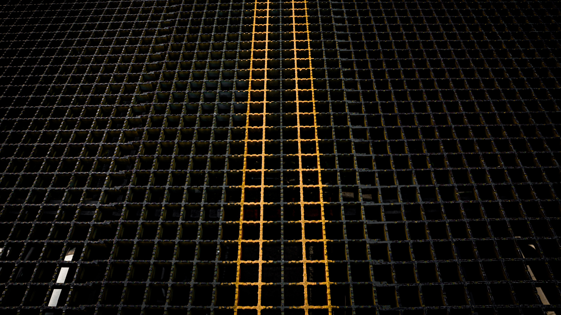 Cadre en Métal Noir et Jaune. Wallpaper in 1920x1080 Resolution