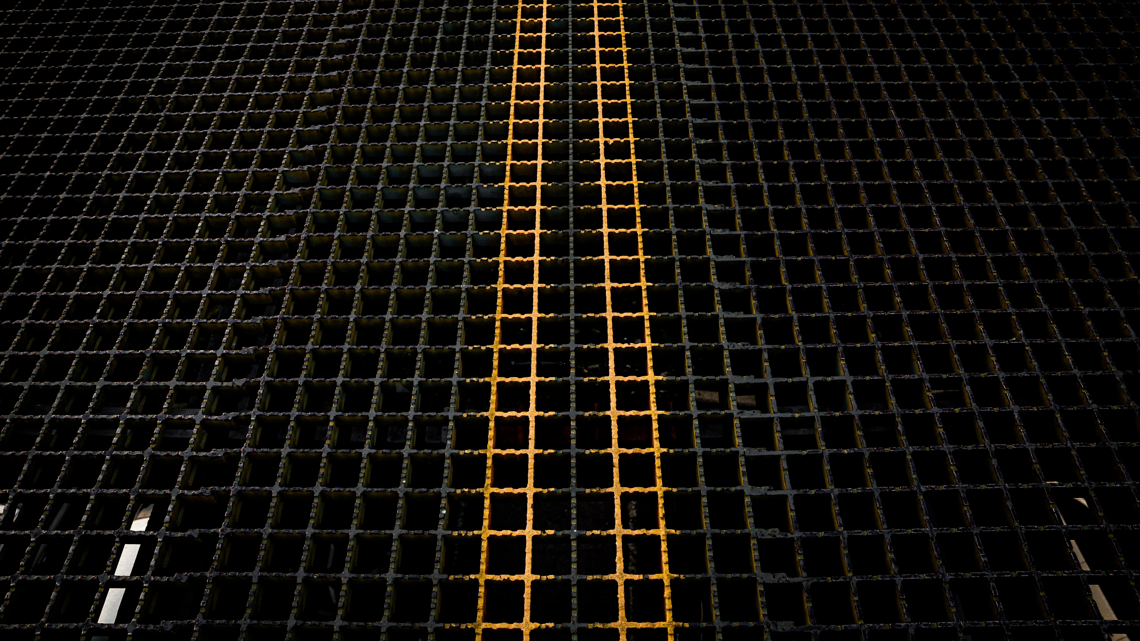 黑色的, 光, 建筑, 空间, 对称 壁纸 3840x2160 允许