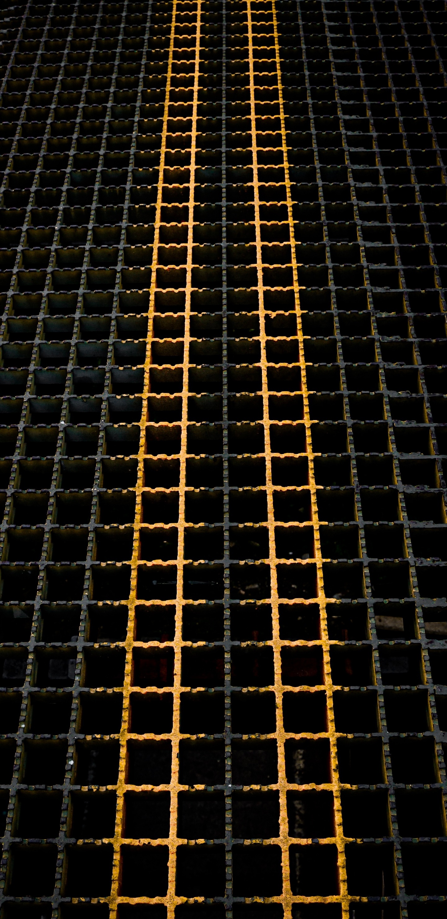 Black and Yellow Metal Frame. Wallpaper in 1440x2960 Resolution