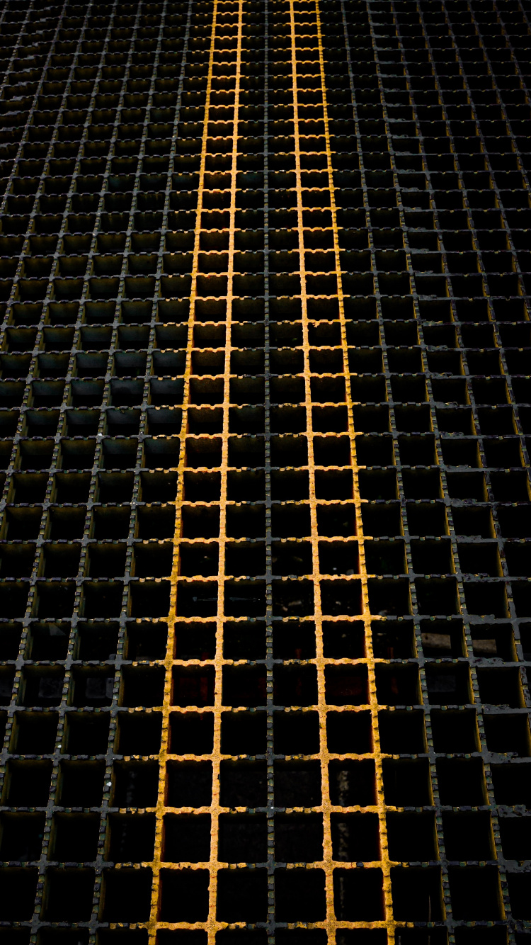 Black and Yellow Metal Frame. Wallpaper in 750x1334 Resolution