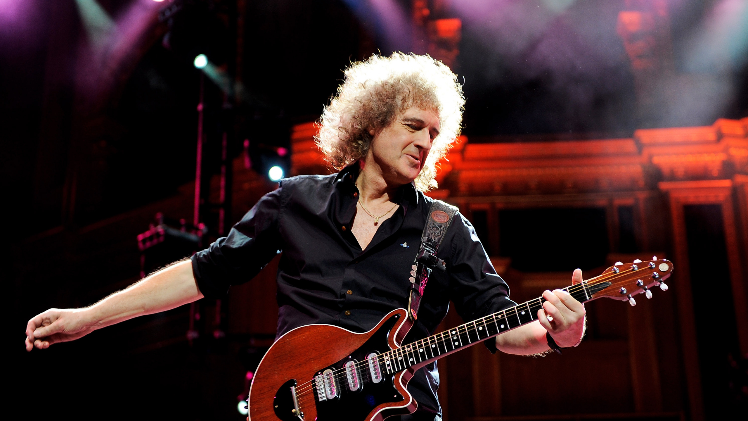 Brian May, Queen, Musiker, Leistung, Gitarrist. Wallpaper in 2560x1440 Resolution