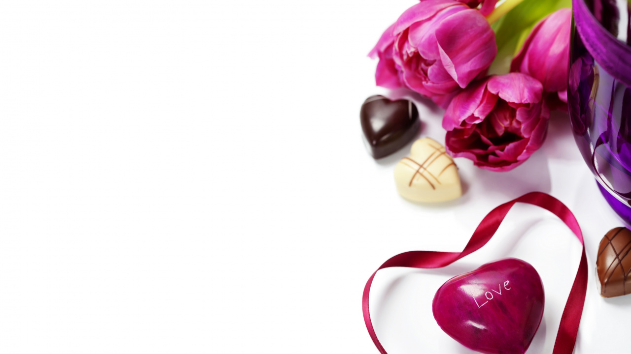 Boucle D'oreille, Cœur, Pétale, le Jour de Valentines, Praline. Wallpaper in 1280x720 Resolution