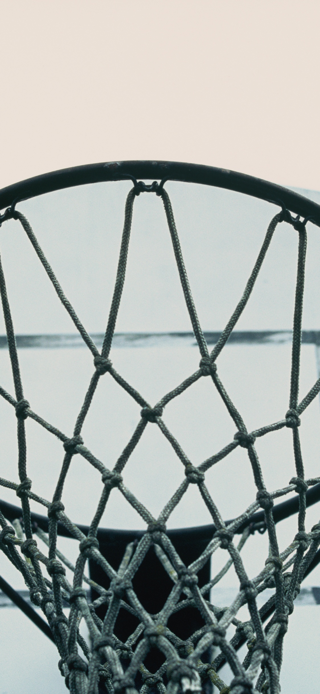 Panier de Basket Noir et Blanc. Wallpaper in 1125x2436 Resolution