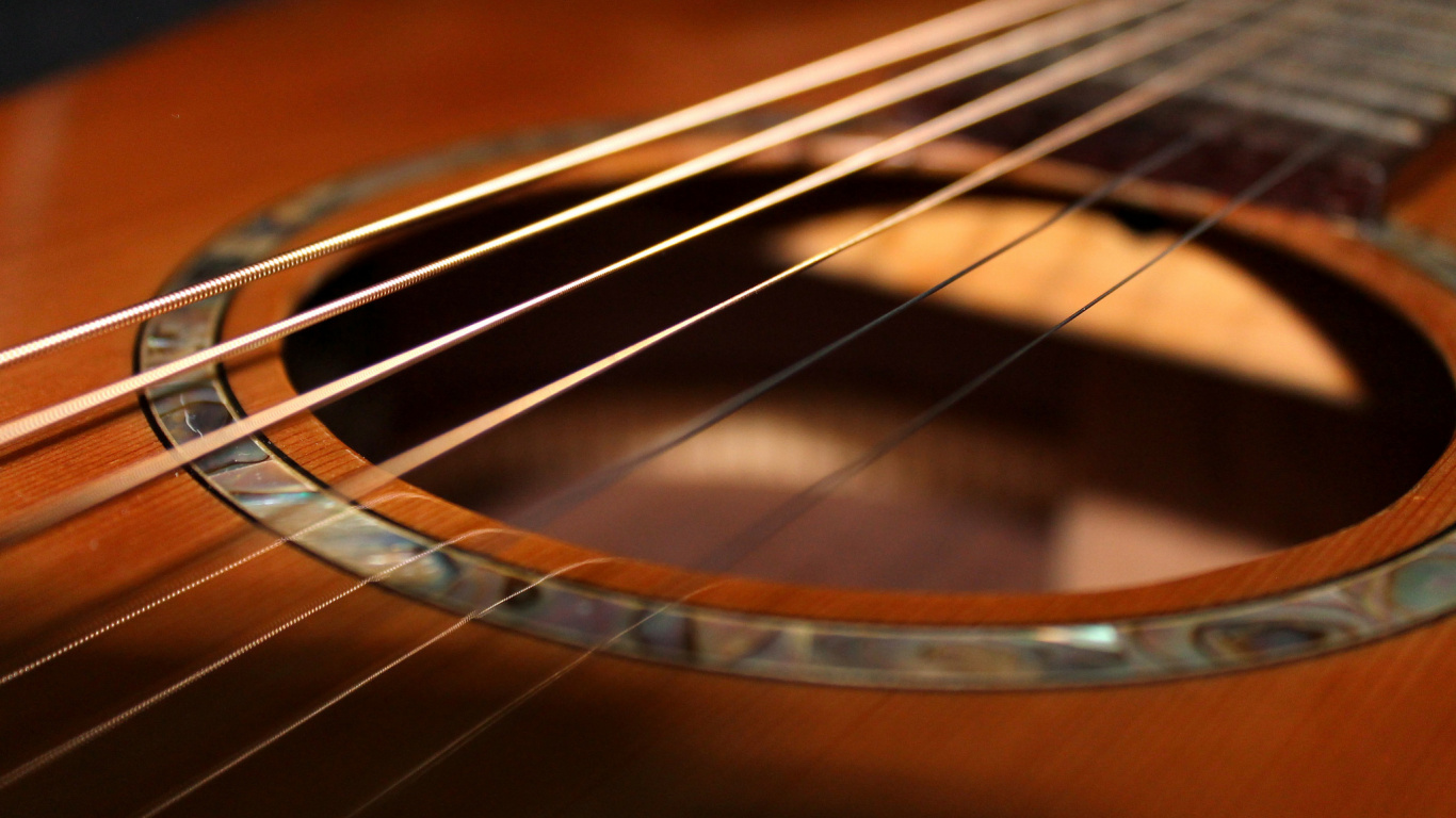 Acoustic Guitar, Bass Guitar, Guitar, Electric Guitar, String Instrument. Wallpaper in 1366x768 Resolution