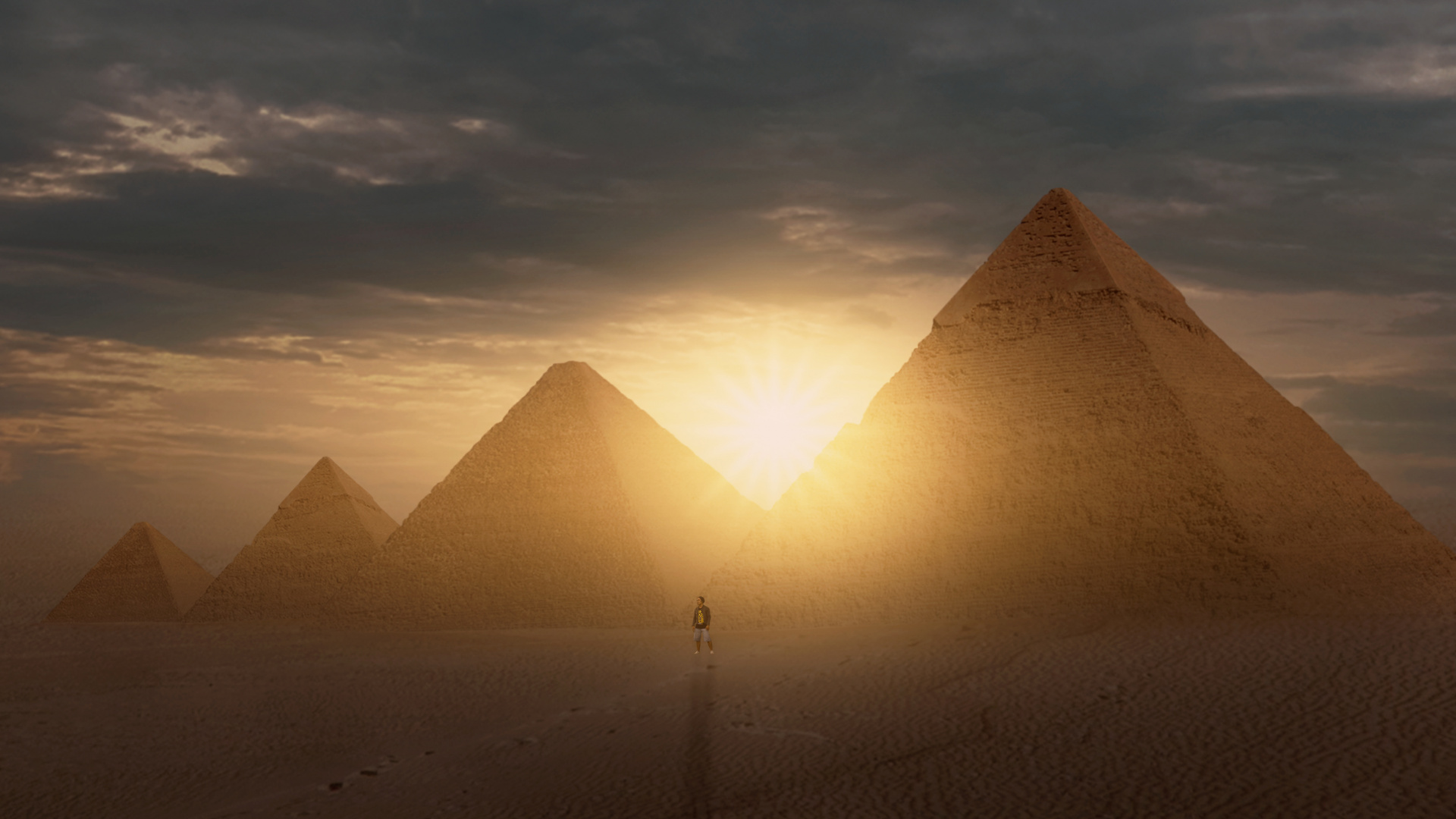 Brown Sand Under Cloudy Sky During Daytime. Wallpaper in 1920x1080 Resolution