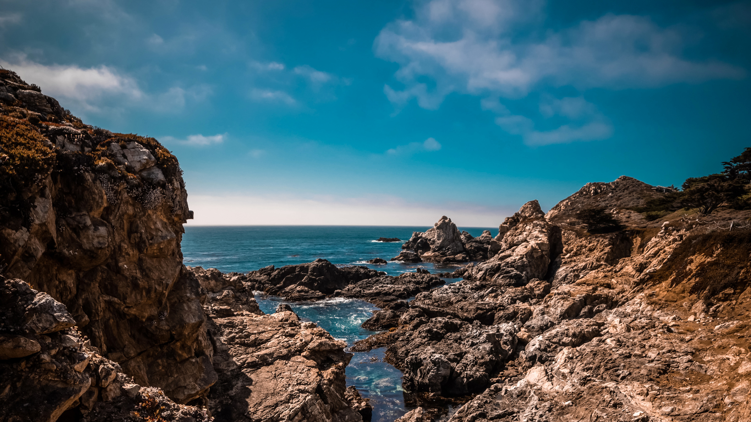 Cloud, Water, Water Resources, Bedrock, Natural Landscape. Wallpaper in 2560x1440 Resolution