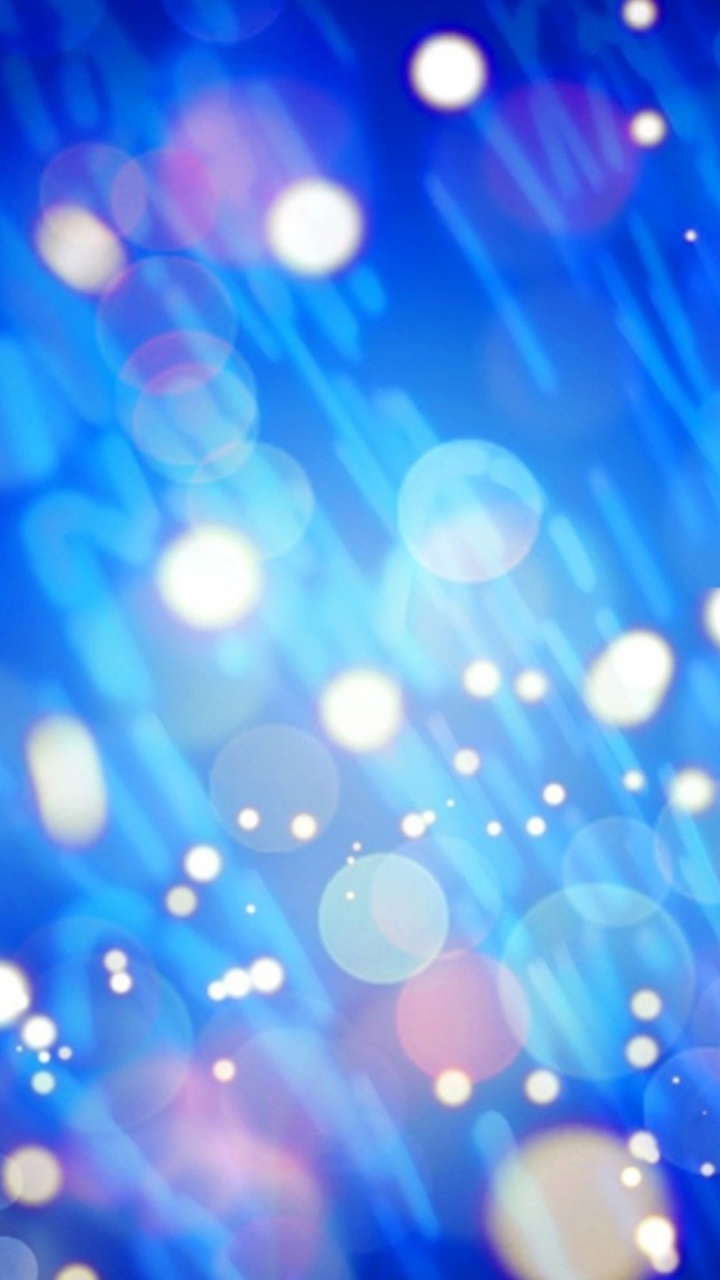 Luces Bokeh Azules y Blancas. Wallpaper in 720x1280 Resolution