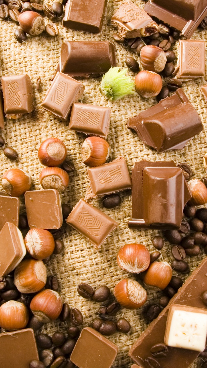 Blocs de Bois Marron et Beige. Wallpaper in 720x1280 Resolution