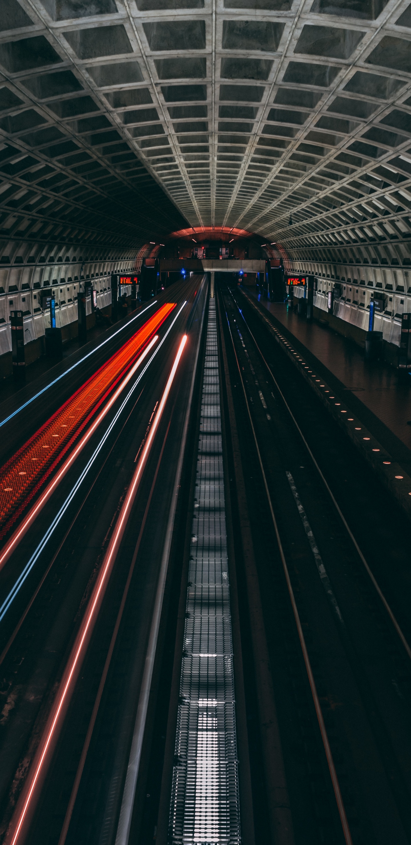 Time Lapse Photography of Train Station. Wallpaper in 1440x2960 Resolution